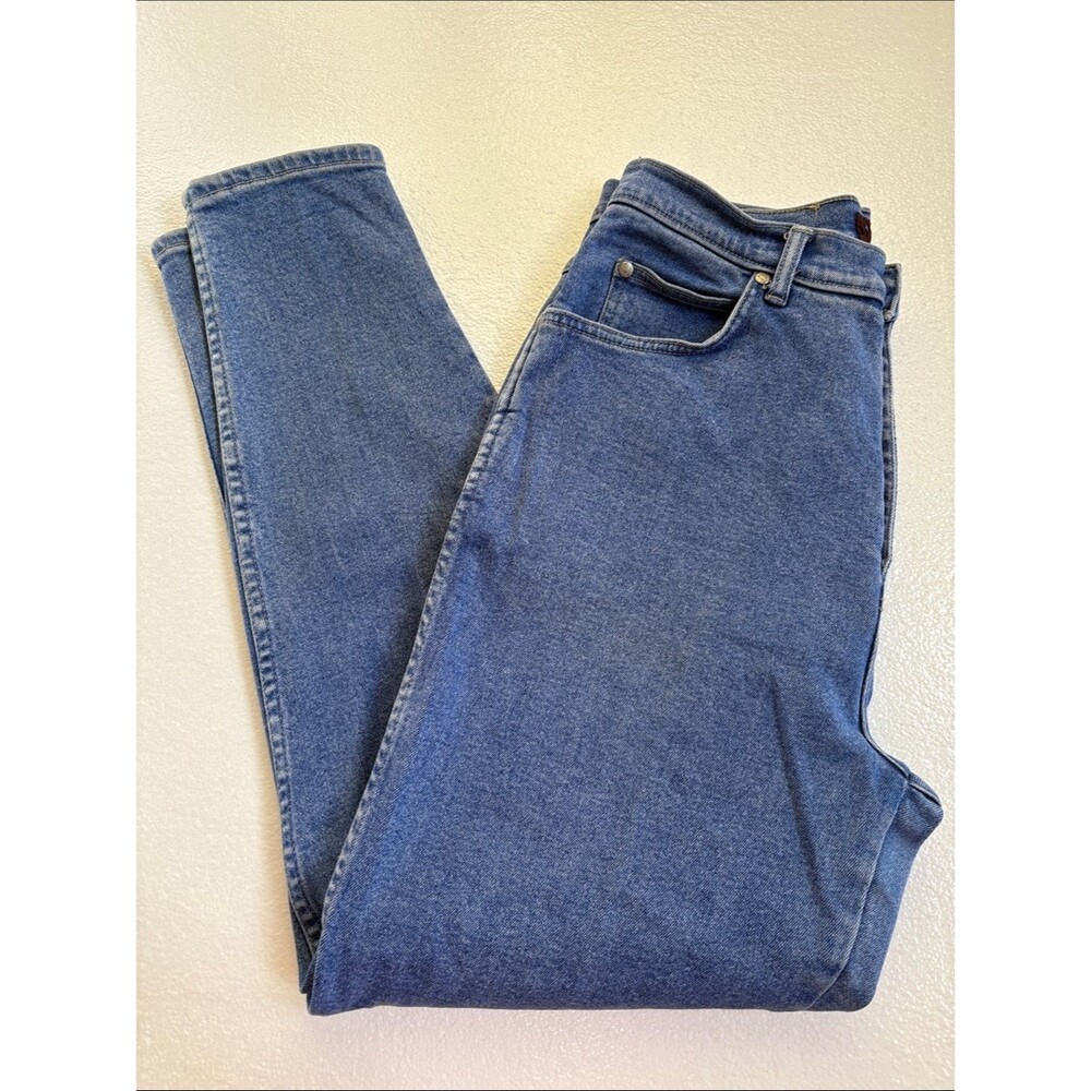Vintage L.A. Blues Hi Waist Tapered Mom Jeans Classic Medium Wash Denim Jeans 14